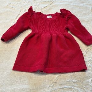 Carters 3 mo red sweater dress